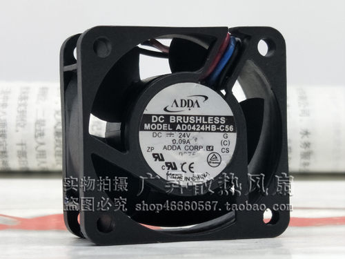 协喜ADDA 4020 24V 0.09A 4CM厘米 3线 变频器风扇 AD0424HB-C56