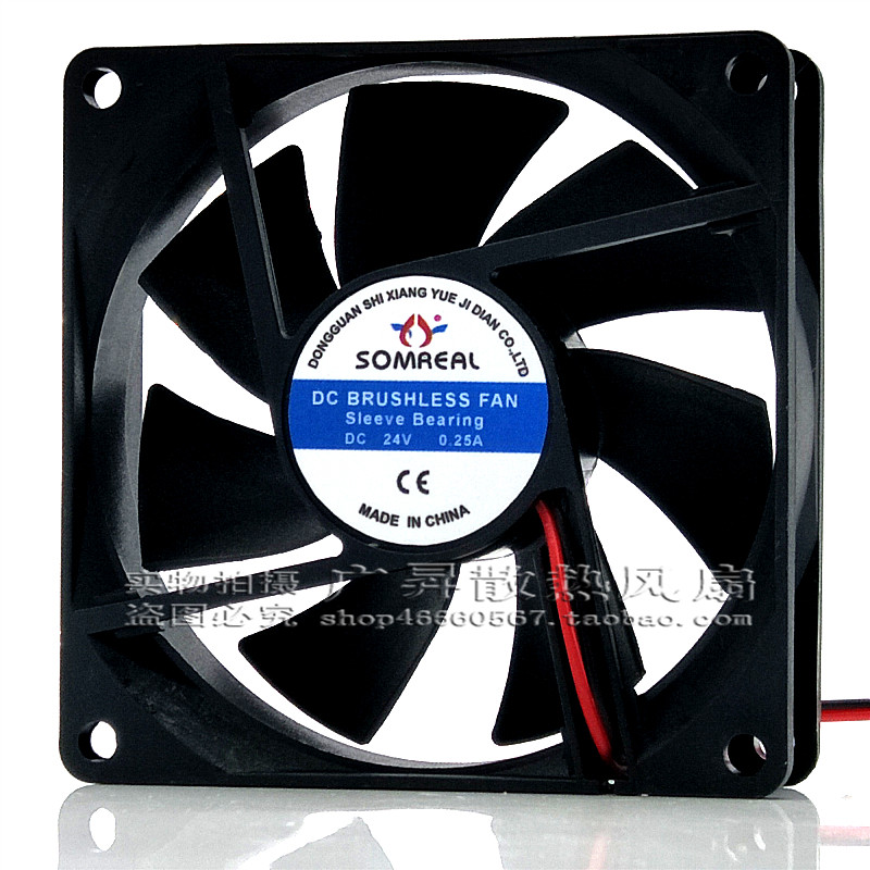 SOMREAL DC BRUSHLESS FAN Sleeve bearing 24V 0.25A 变频器风扇