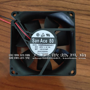 三洋 48V直流风扇 0.1A变频器风扇80 25mm 109R0848K401 Sanyo