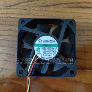 6015 建准SUNON 6CM 24V 原装 3线 KDE2406PHV1 1.7W 静音风扇