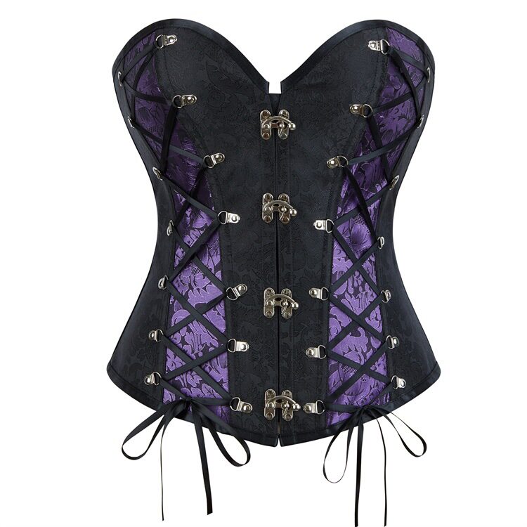 2026新款欧美复古宫廷束身衣蒸汽朋克链条哥特式紧身鱼骨衣corset