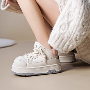 真皮羊毛厚底雪地靴女2025新款冬季加绒加厚保暖棉鞋小胖丁面包鞋