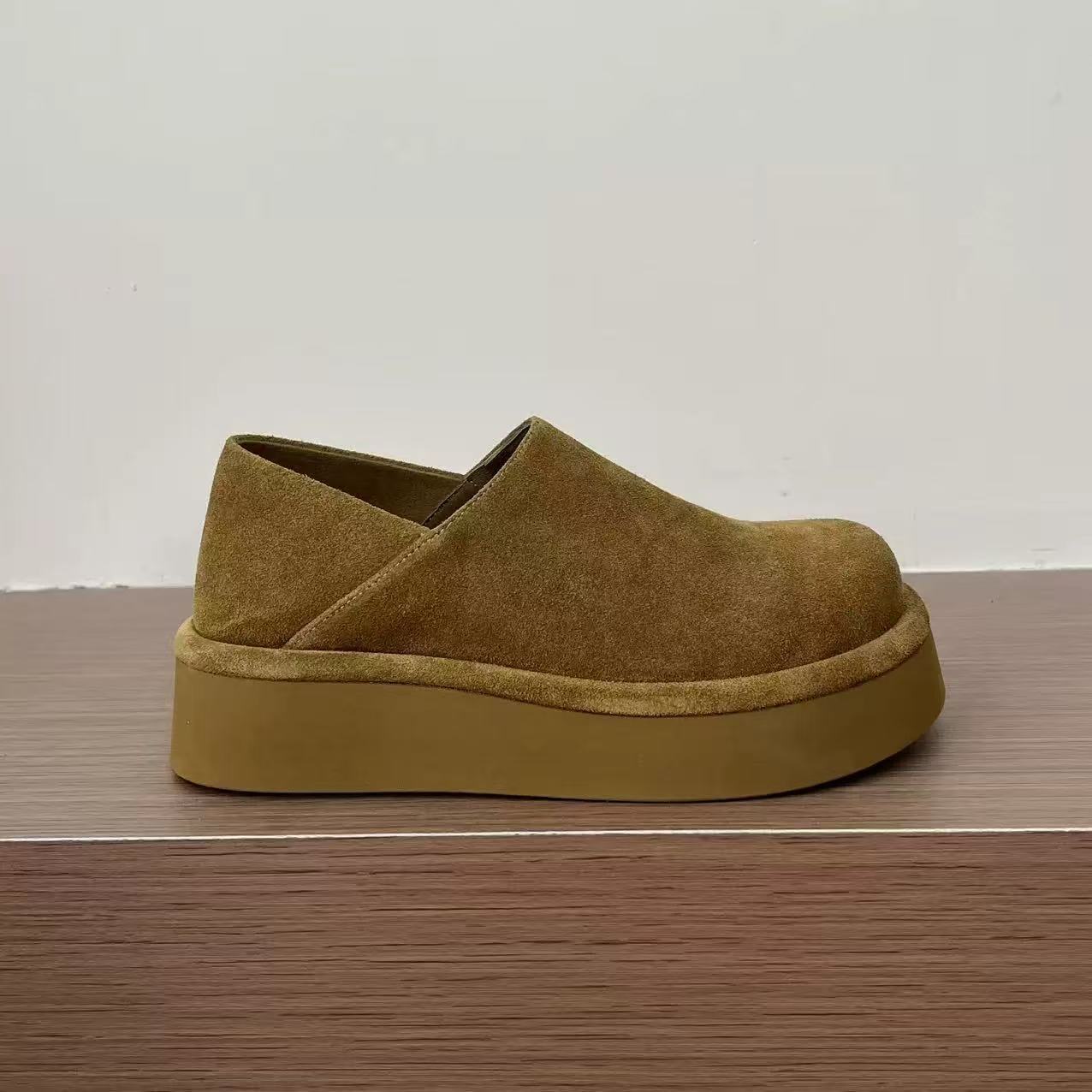 单鞋乐福鞋厚底小土豆勃肯鞋女冬