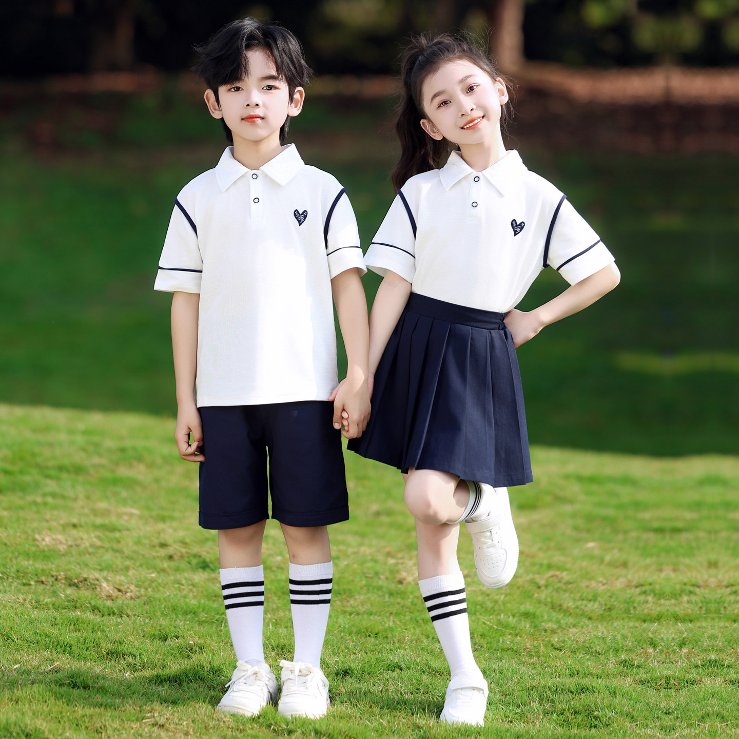 六一儿童演出服小学生班服短袖t恤夏季纯棉校服幼儿园毕业照服装