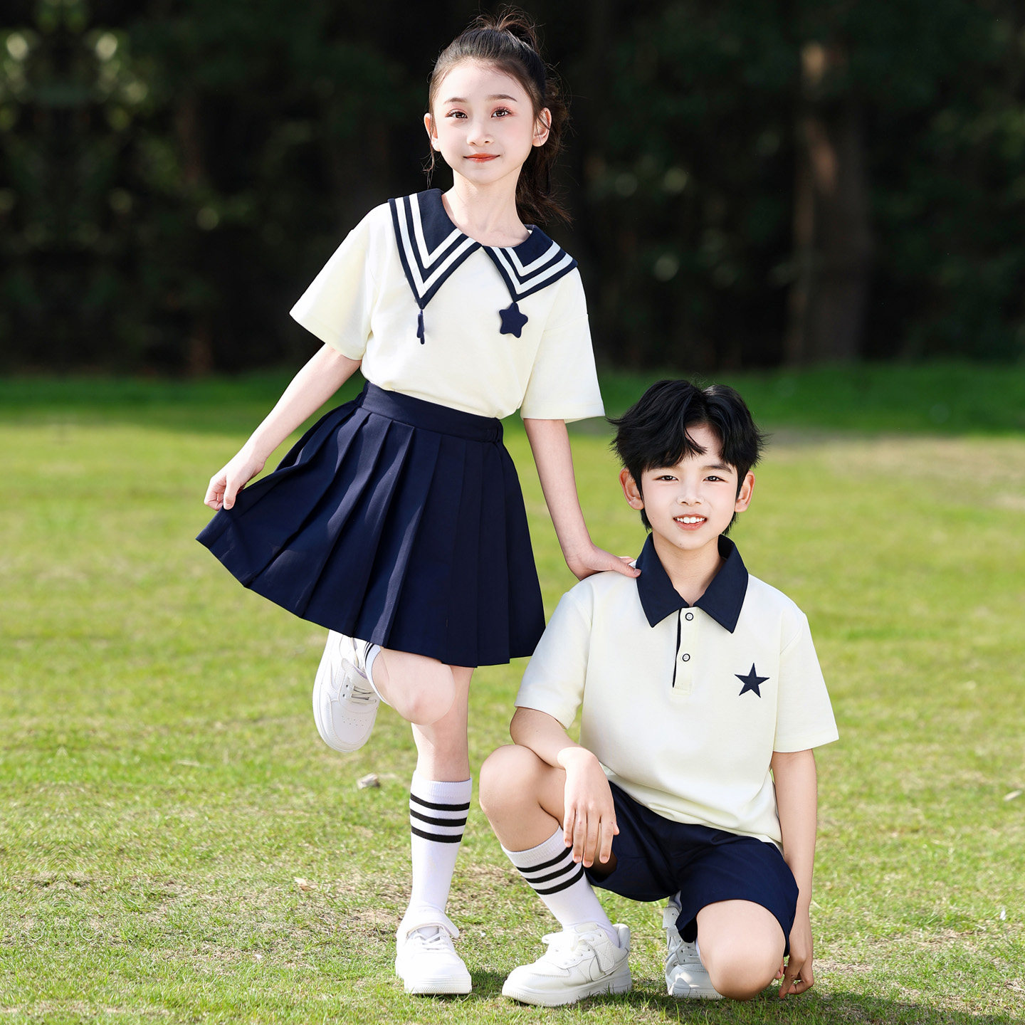 六一儿童海军风演出服夏季小学生合唱服班服幼儿园园服毕业照服装