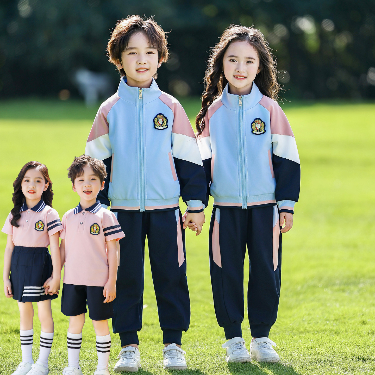 幼儿园园服春秋款三件套儿童一年级班服套装小学生校服运动会服装图片