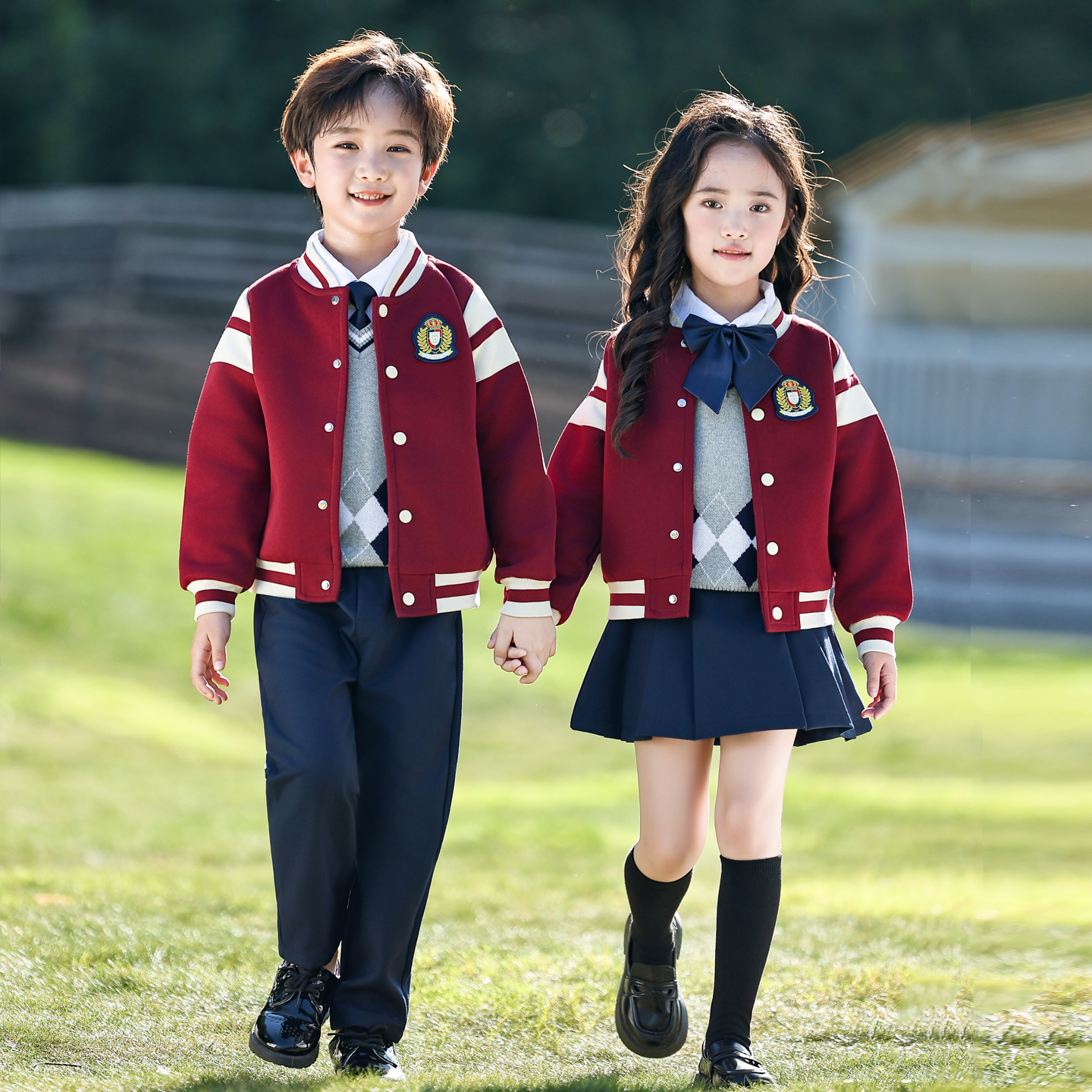 小学生校服棒球服春秋装三件套装运动会一年级班服儿童幼儿园园服