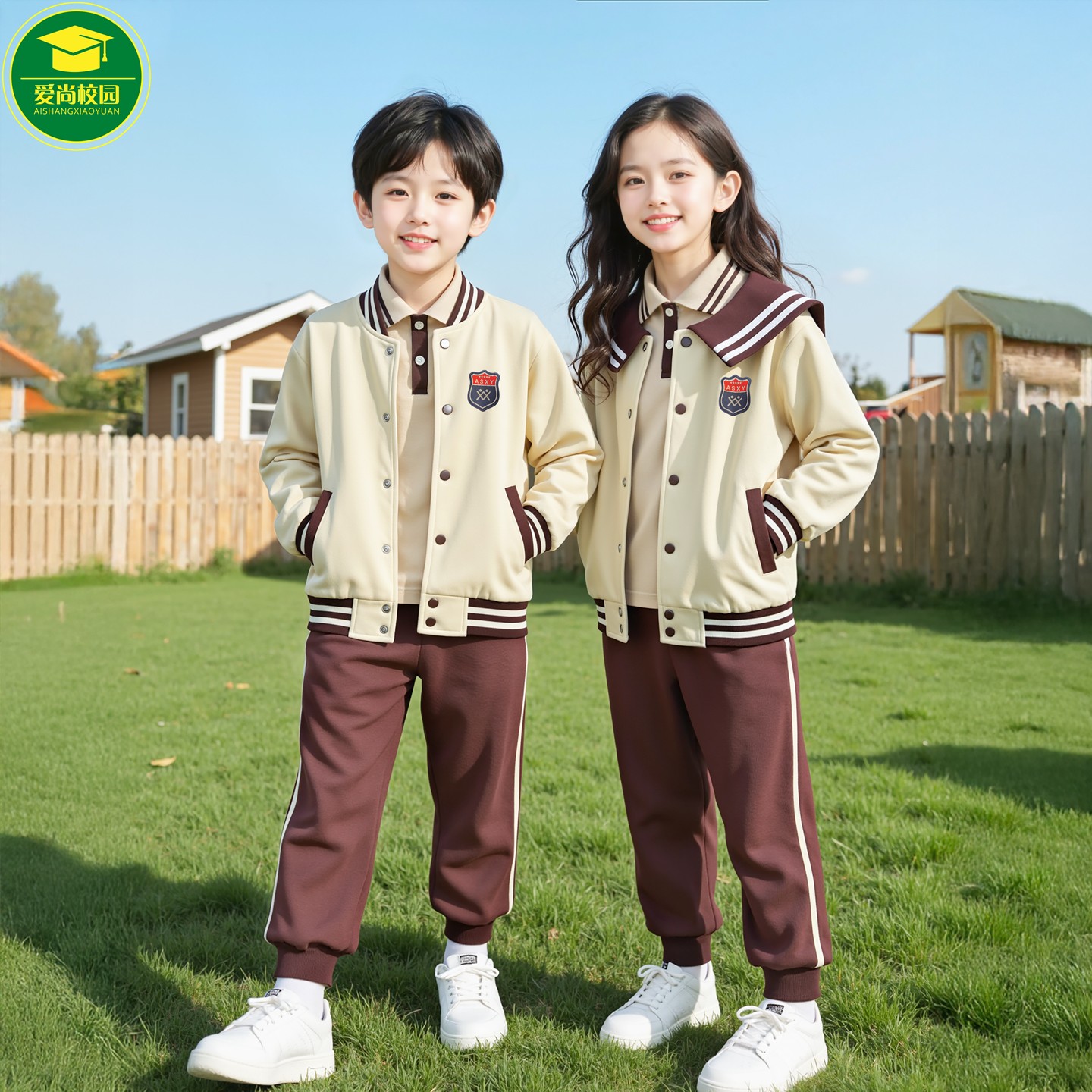 英伦风班服小学生校服春秋装三件套儿童棒球服套装秋季幼儿园园服图片