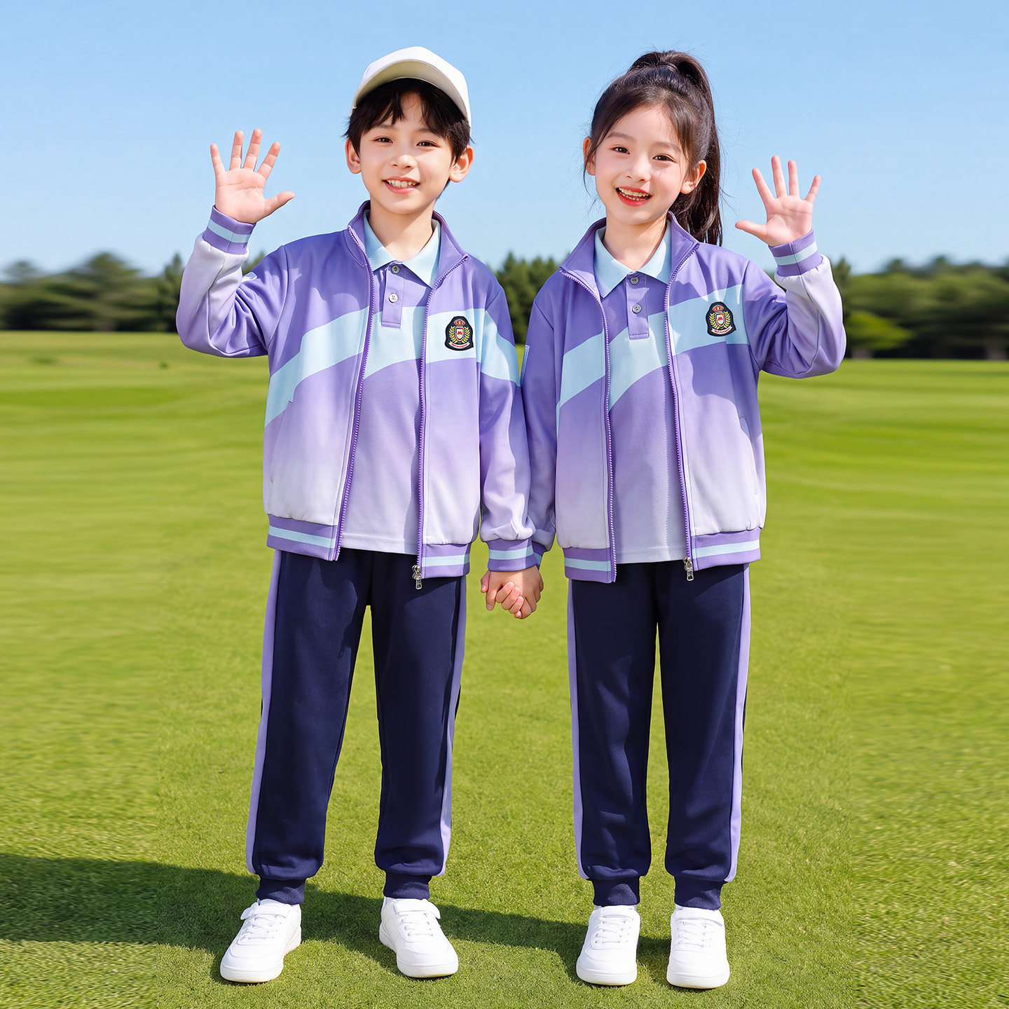 幼儿园园服春秋装三件套小学生校服夏季儿童班服棒球运动服一年级
