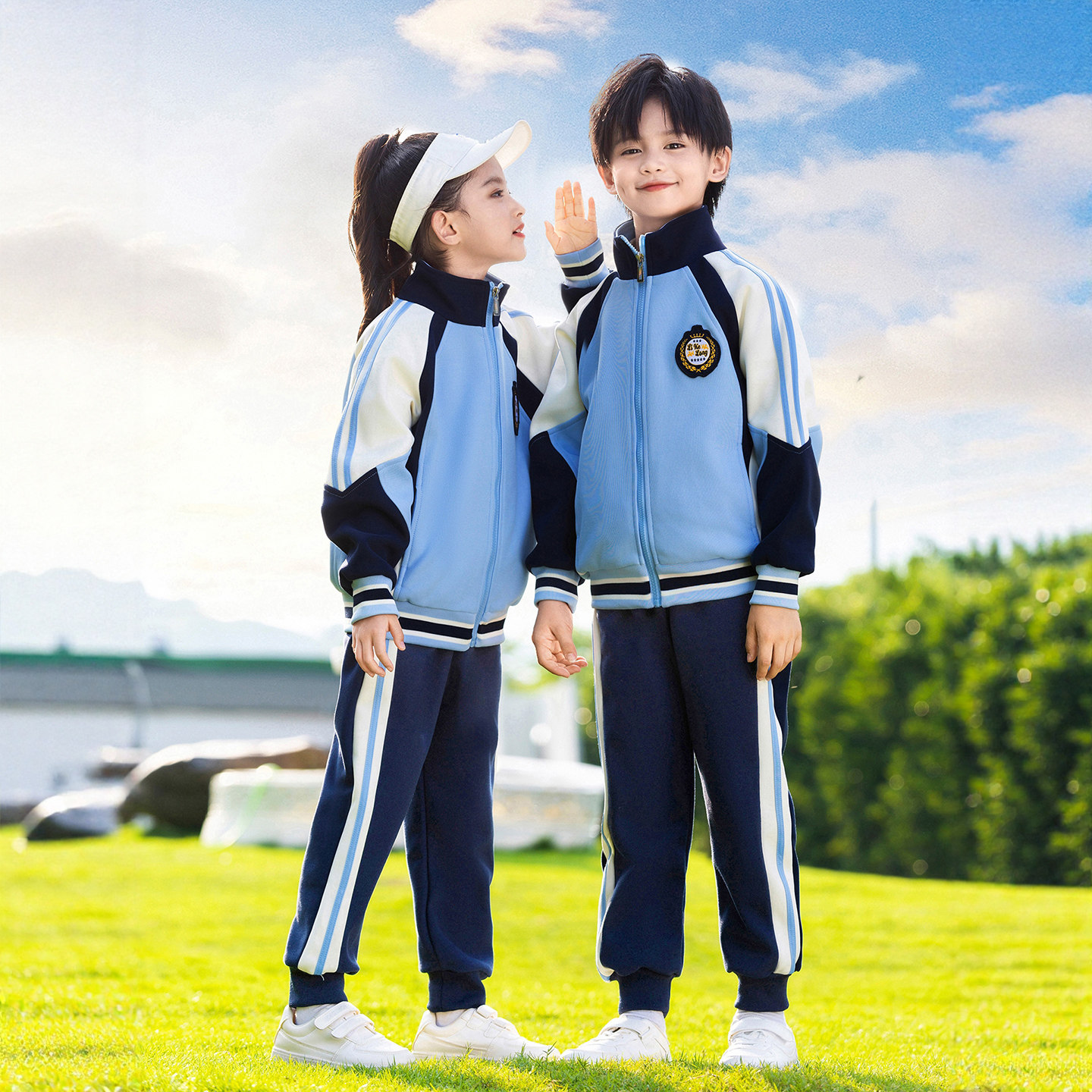 小学生校服春秋装班服儿童一年级运动会套装幼儿园园服秋季三件套图片