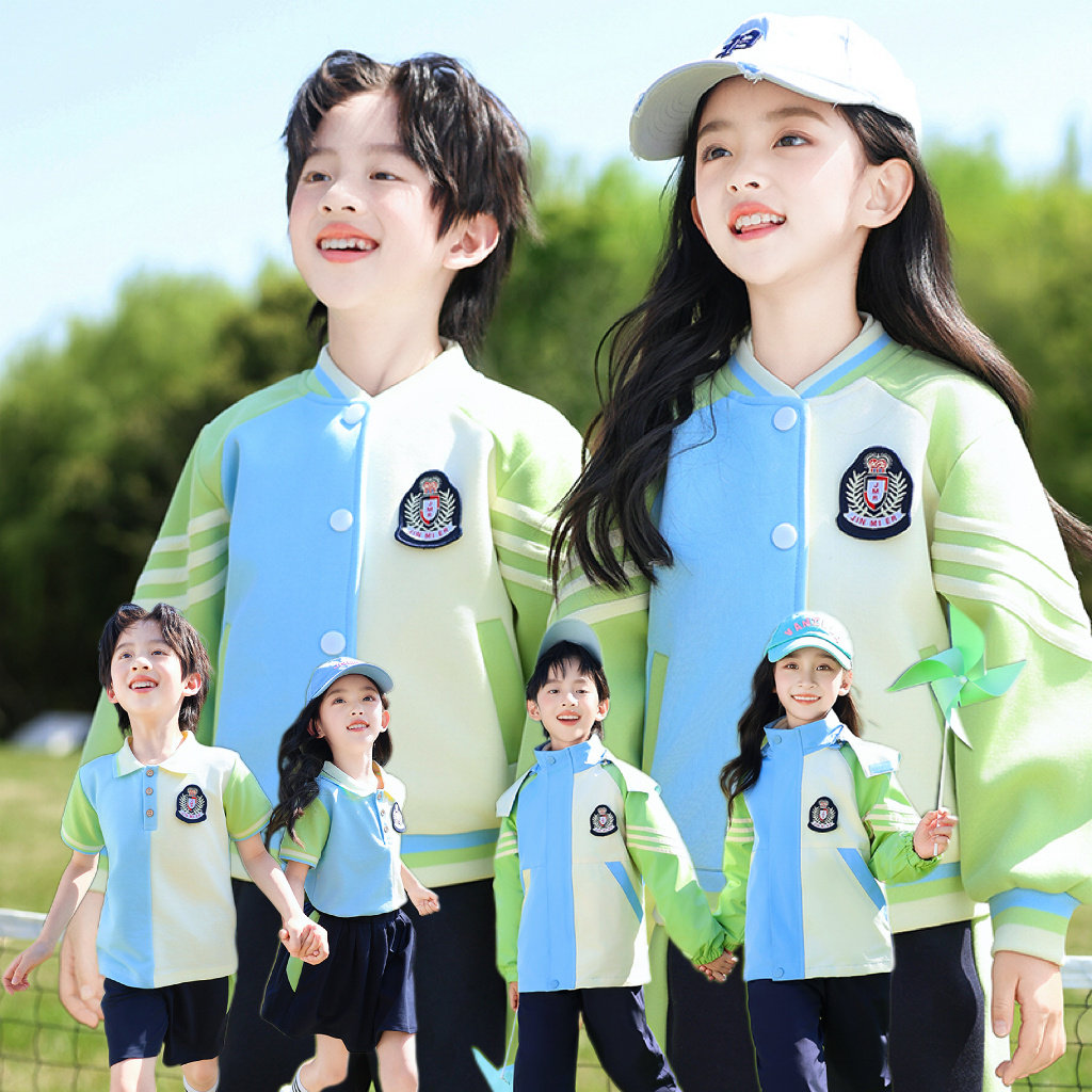 幼儿园园服春秋装纯棉儿童运动会班服三件套一年级小学生校套装图片