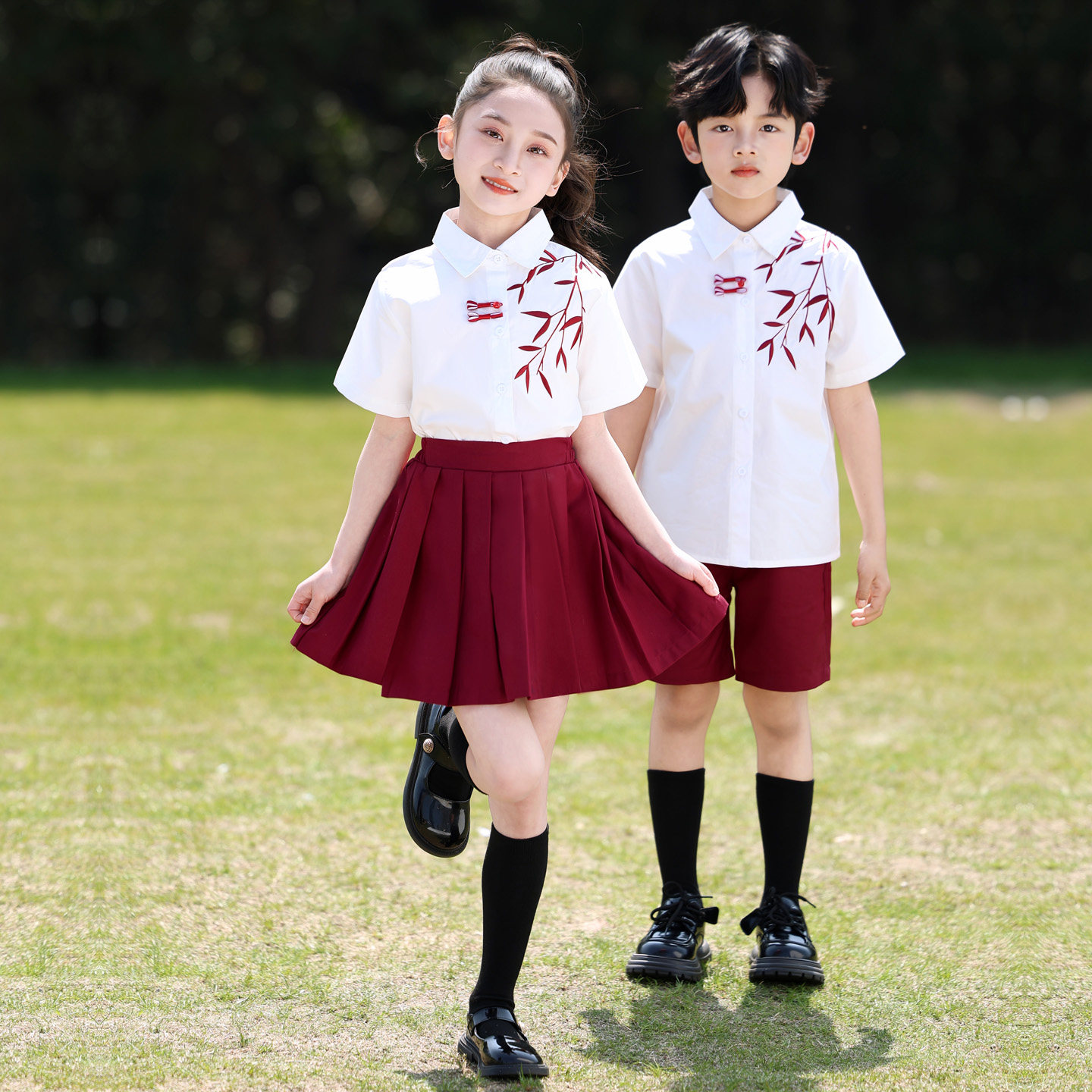 六一儿童合唱演出服幼儿园毕业班服中国风小学生朗诵比赛表演服装