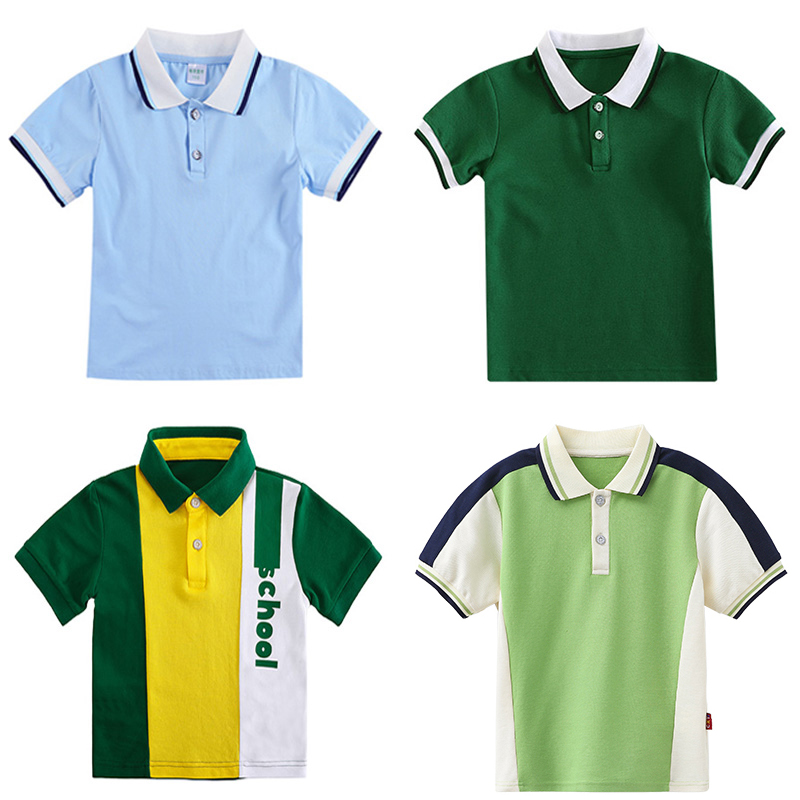 夏季中小学生校服班服纯棉POLO衫