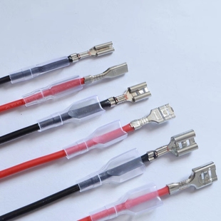 2.8/4.8/6.3mm插簧端子带线 电池电容喇叭插片接插件连接线束加工