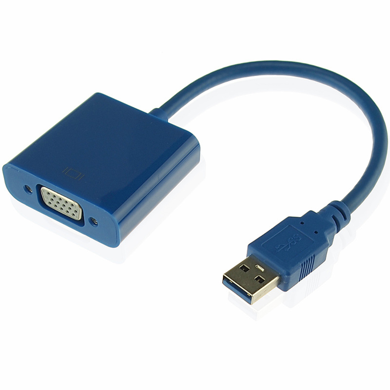 U3-005 USB转VGA转换器接口外置显卡usb3.0 to VGA接头投影仪多屏