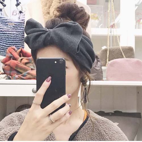 ca4loverrlde毛巾灰色日本发带