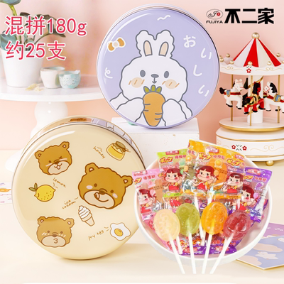 不二家棒棒糖礼盒装180g喜糖儿童节礼物可乐水果味年货休闲零食品