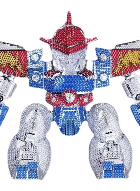 New life power机甲高达吊坠神龙战士卡通形象饰品可设计嘻哈风格