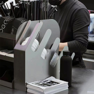 不锈钢奶茶店纸杯架一次性取分杯架咖啡吧台分杯吸管收纳盒置物架