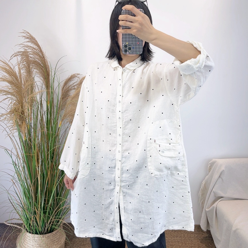 长款衬衫2025春季新款复古文艺