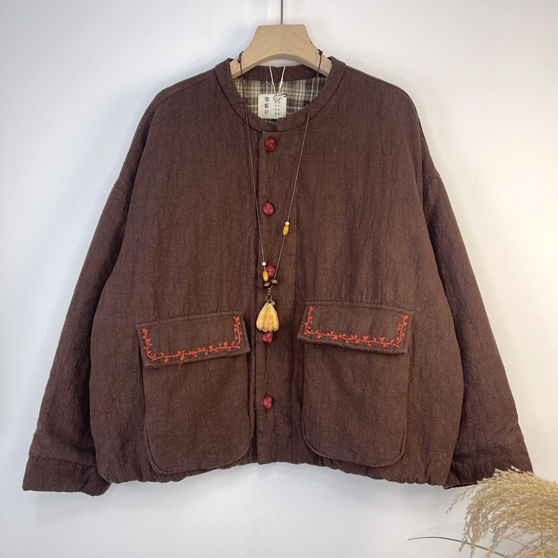 棉袄夹棉保暖棉服女式中式棉衣