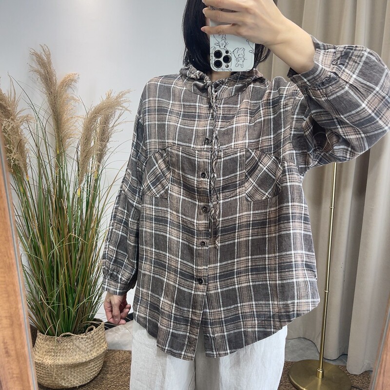 新品亚麻防晒亚麻连帽外套薄款