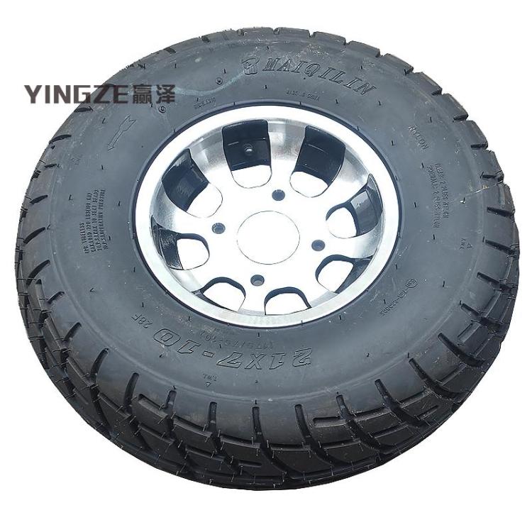 改装四轮摩托沙滩车卡丁车21X7-10寸轮胎铝合金轮毂公路轮胎真空