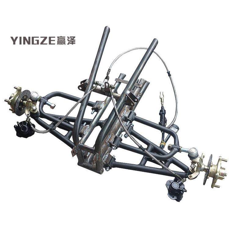 自制改装倒三轮四轮摩托车头架沙滩车悬挂摇臂转向刹车法兰羊角