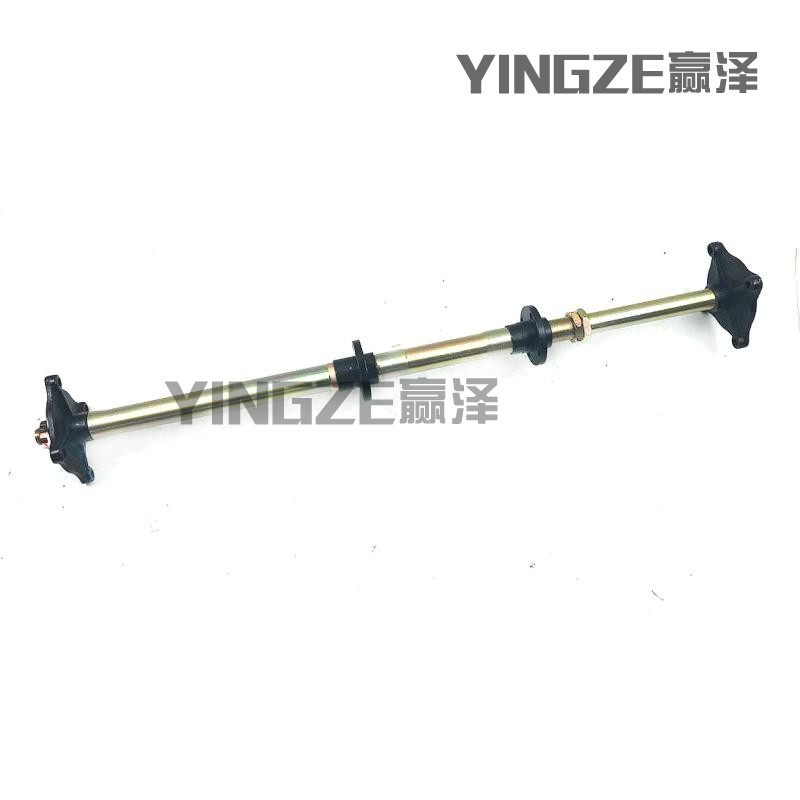 自制四轮沙滩车卡丁车改装配件链传动后桥总成后轴法兰座81厘米长