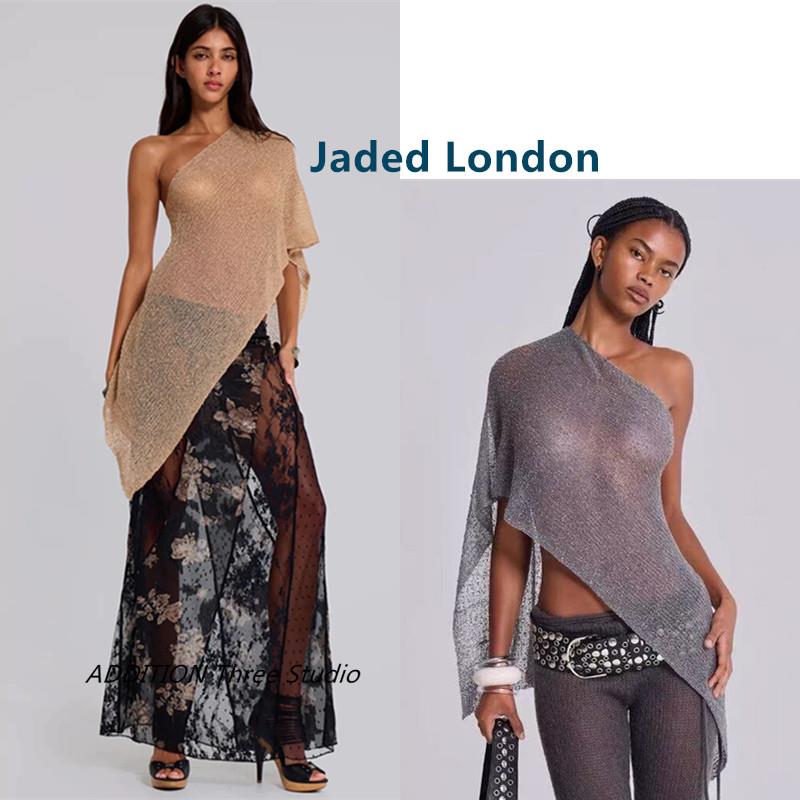 正品 Jaded London 性感镂空透视一片式多种穿法针织斗篷披肩吊带