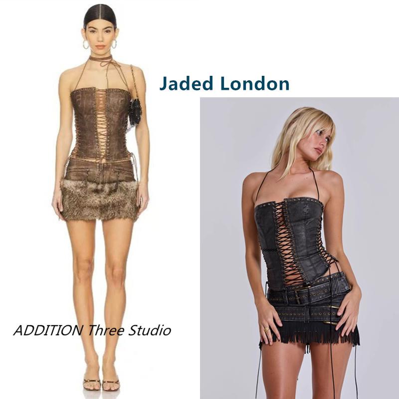 正品 Jaded London 25春夏款性感辣妹镂空系带抹胸吊带背心短裙女