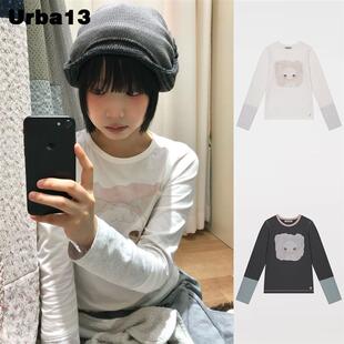 Urba13买手店现货正品Coyseio直井怜同款卡通印花拼接镂空上衣