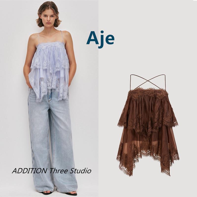 正品 Aje 26春夏新款绝美仙女性感层叠蕾丝花边抹胸吊带背心上衣