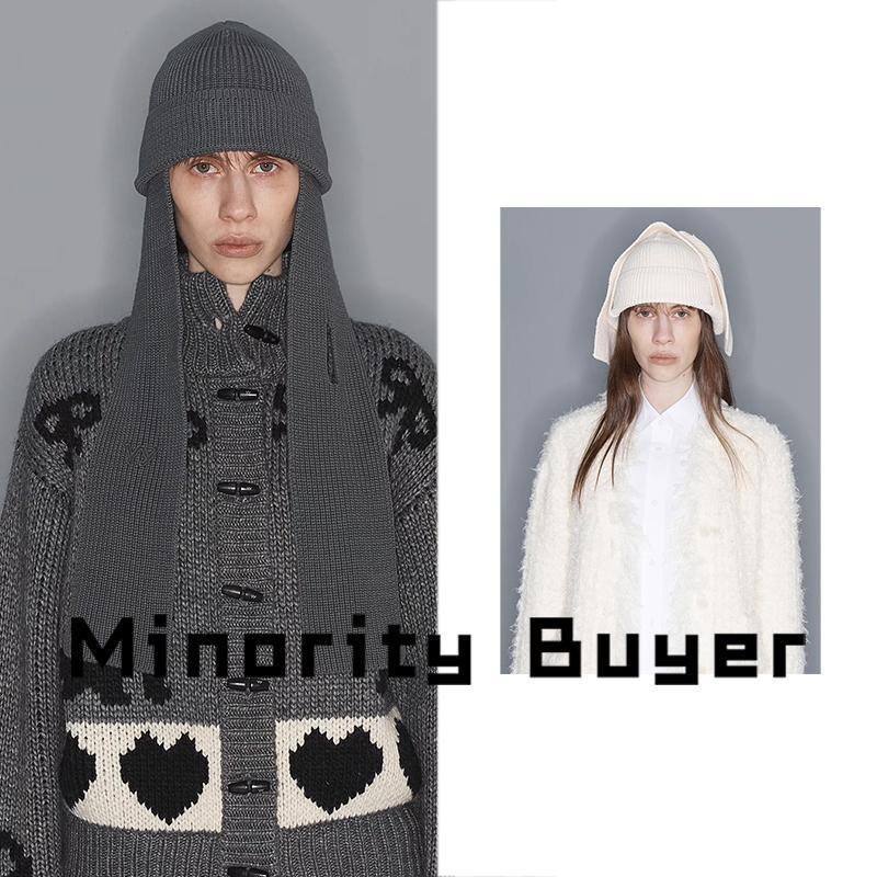 现货 买手店 OPENYY Jennie金智妮同款遮耳连帽针织围巾一体冷帽
