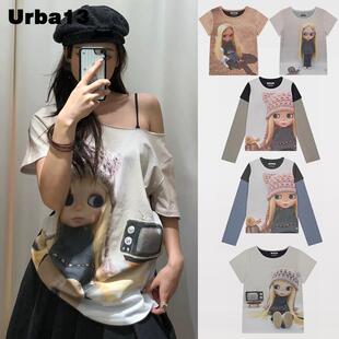Urba13买手店现货正品Coyseio欧阳娜娜同款联名斜肩娃娃短袖T恤