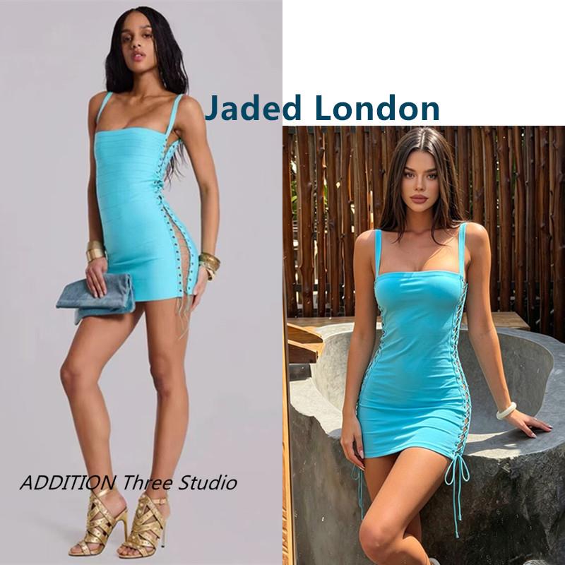 正品 Jaded London 26夏款性感侧边交叉系带绷带式包臀吊带连衣裙