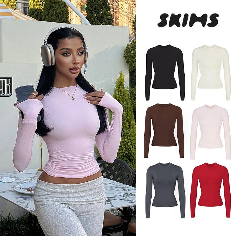 skims长袖卡戴珊同款塑身衣Fits Everbody上衣T恤女图片