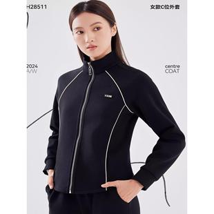 红一号C位装外套女24秋冬新款立领休闲开衫太空棉运动夹克衫28511