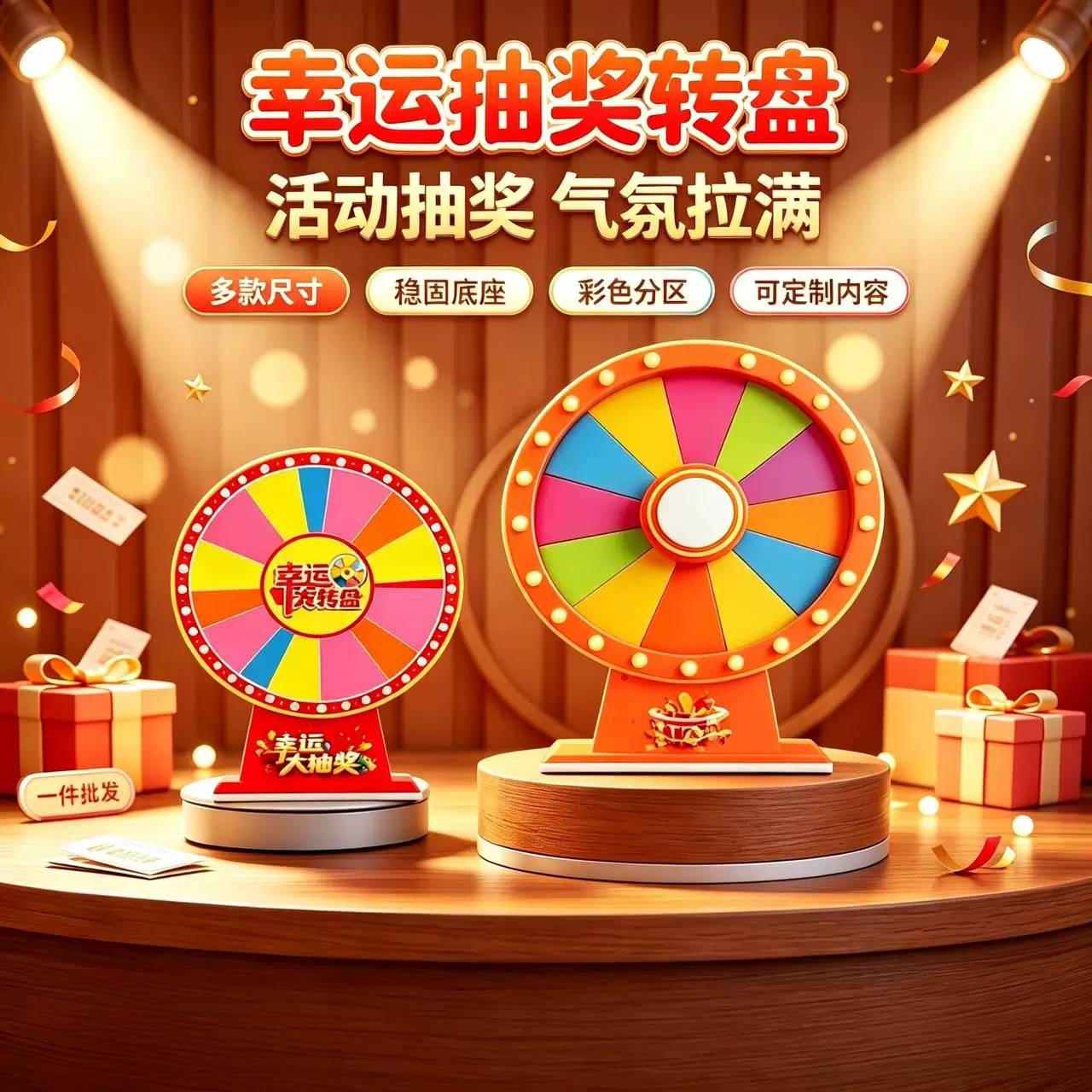 抽奖转盘幸运活动道具|定制可控