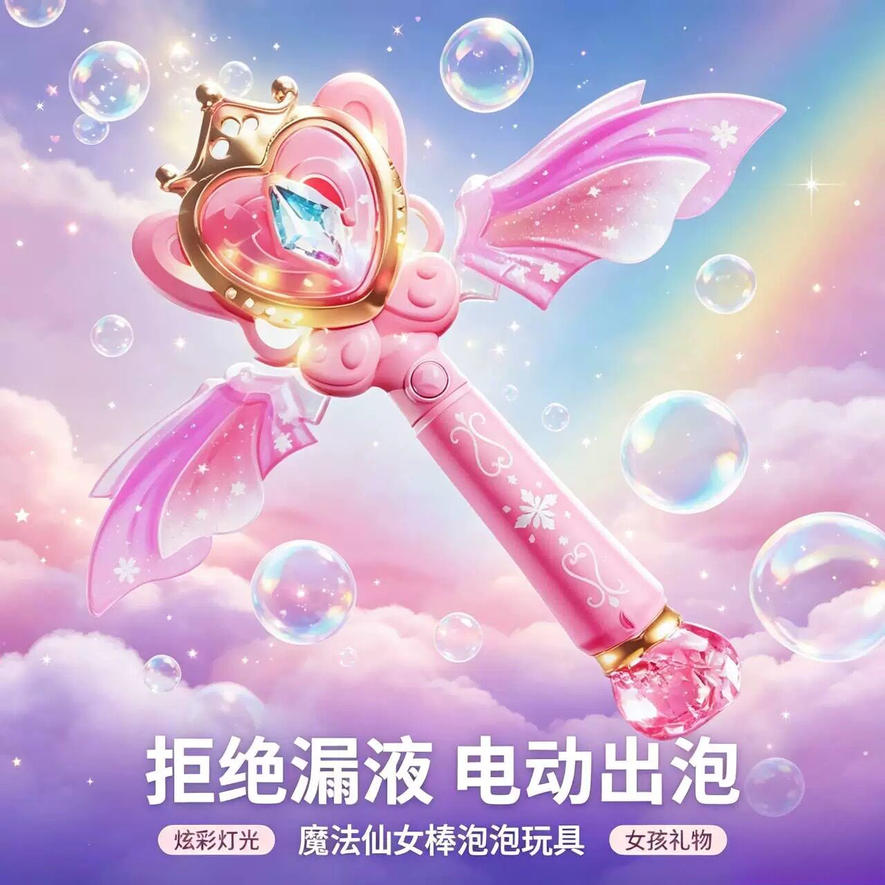 儿童仙女公主魔法泡泡棒玩具|+