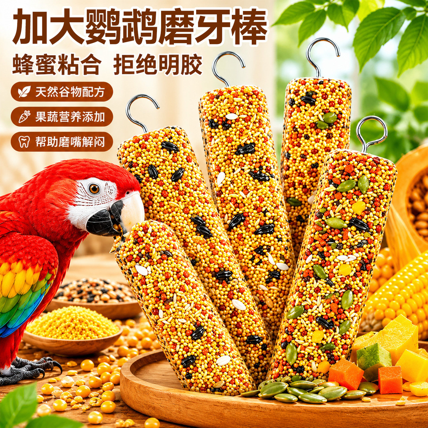 【农科联研】加大鹦鹉谷物磨牙棒