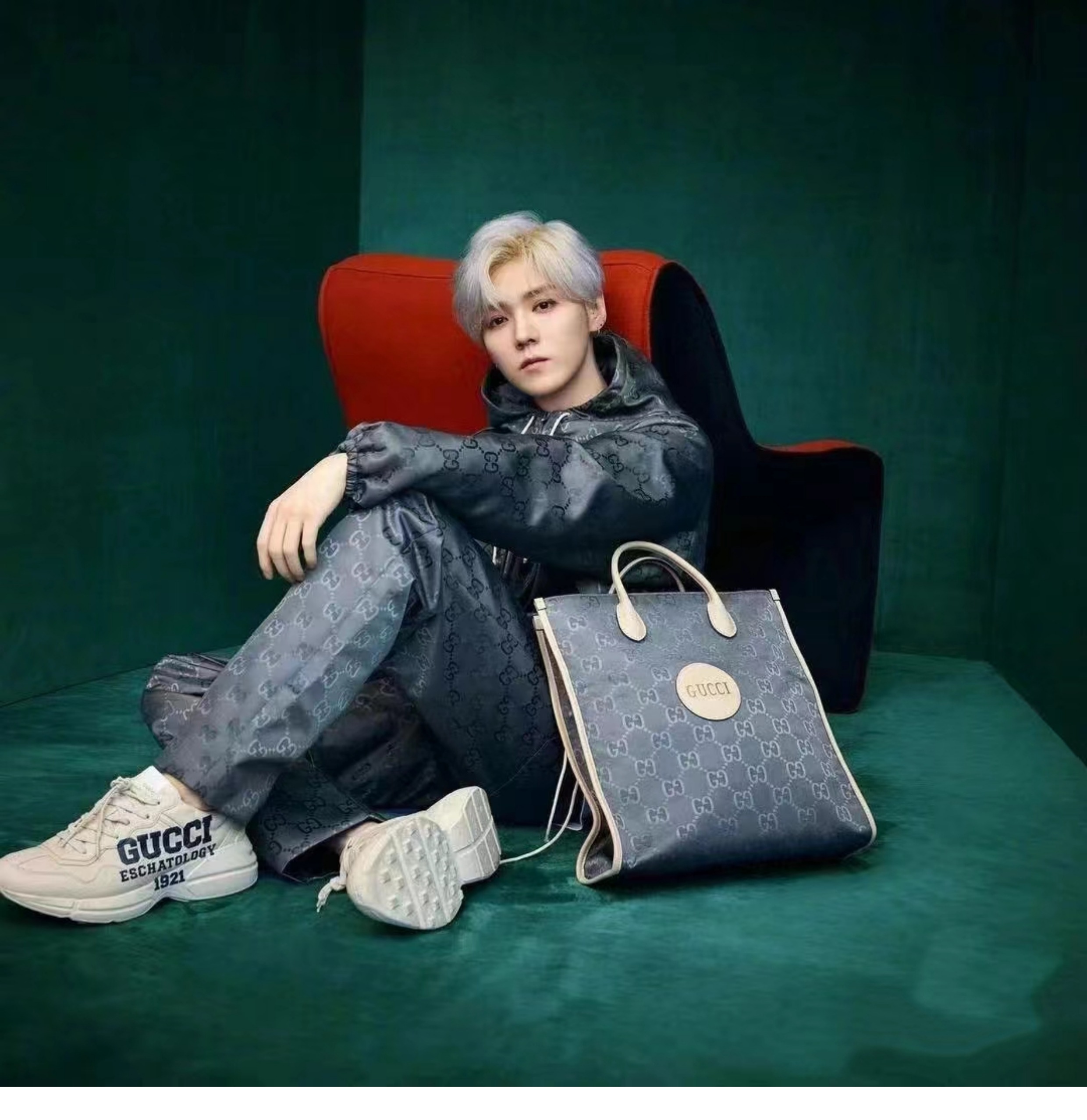 GUCCI/古驰 男式双G图案托特包 单肩斜挎手提包 630355 大容量！