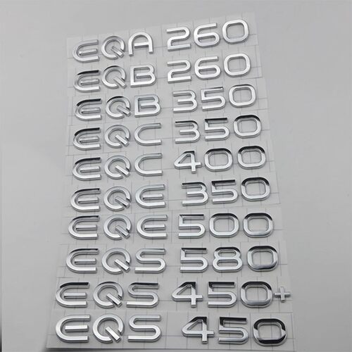 适用于奔驰改装EQA260 EQB350 EQC350 EQE43车标贴EQS450后尾标志