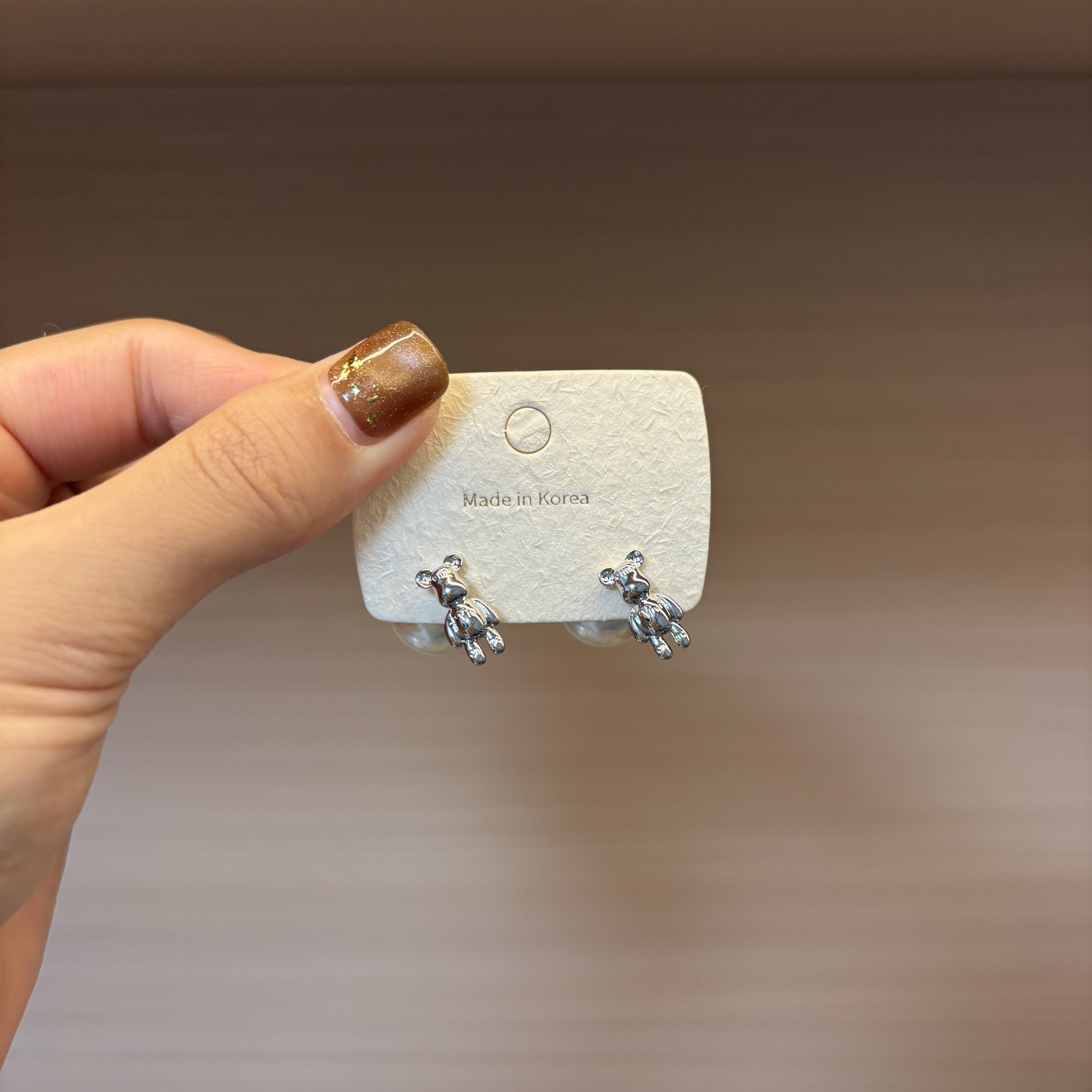 韩国东大门进口两戴款小熊耳钉女小众设计感高级轻奢气质百搭耳环,饰品/流行首饰/时尚饰品新,耳钉,淘宝优惠券,粉丝福利购,淘宝优惠卷