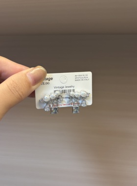 小锁锆石珍珠耳钉女复古轻奢时尚潮流气质通勤百搭耳环耳饰