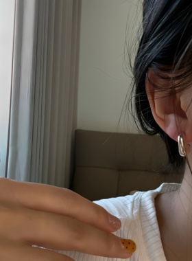 小众设计感不规则金属耳圈女夸张个性百搭气质时尚耳钉耳环耳饰