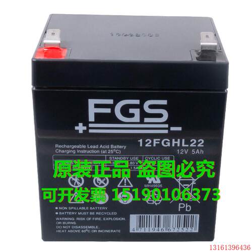 FGS蓄电池12FGHL22/12V5AH(丹麦) 阀控式铅酸免维护电瓶