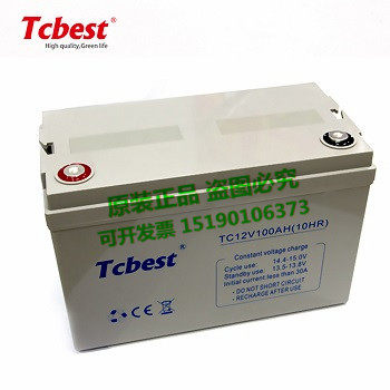 Tcbest蓄电池TC12V100AH(10HR)铅酸免维护/UPS精密仪器