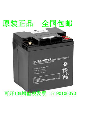 罗马尼亚EUROPOWER EPS28-12蓄电池 进口12V28AH免维护 电瓶