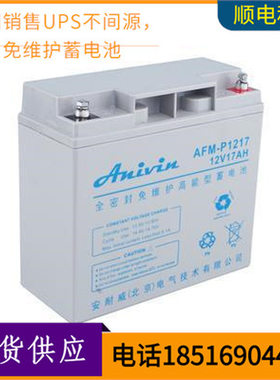 安耐威蓄电池 高能P系列 AFM-P1217铅酸蓄电池12v17ah